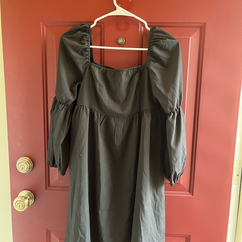 Exlura Puffy Sleeve Dress | Size: Medium | Black | NWT - Picture 9 of 10